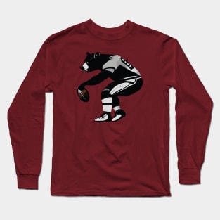 The Bear Playing American Football Long Sleeve T-Shirt